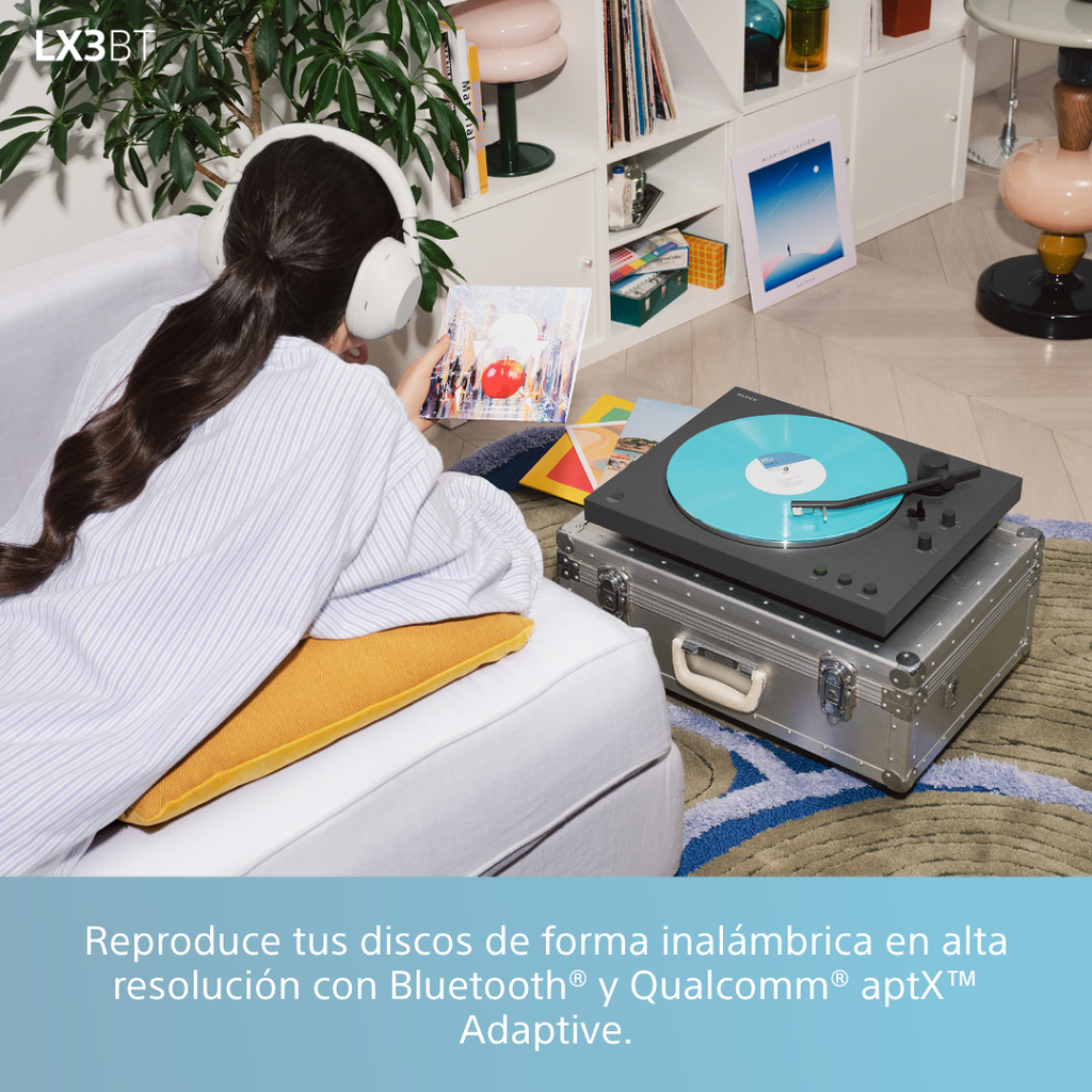 Sony PS-LX3BT - Tocadiscos (Conectividad Bluetooth, admite Salidas de línea y Fono)