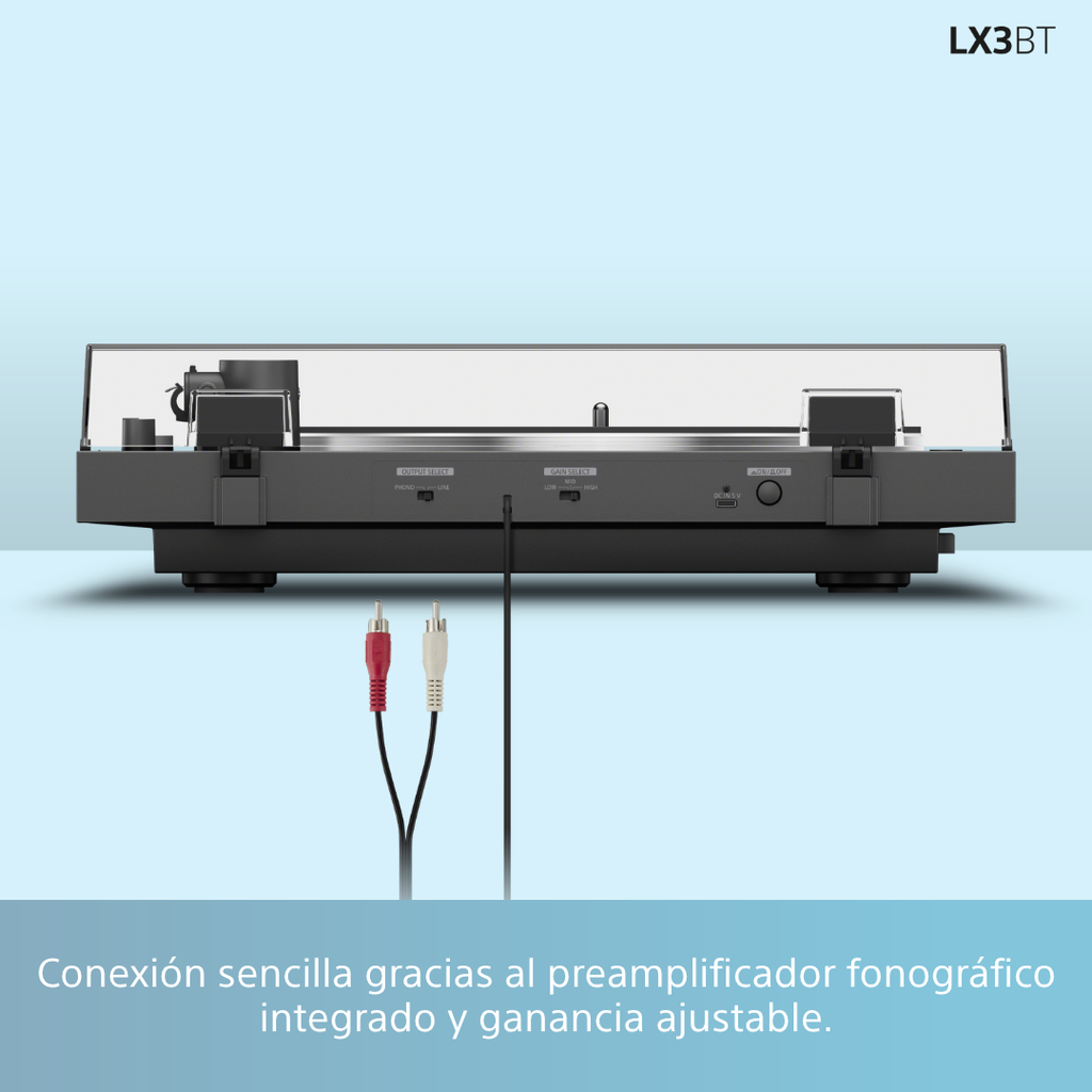 Sony PS-LX3BT - Tocadiscos (Conectividad Bluetooth, admite Salidas de línea y Fono)