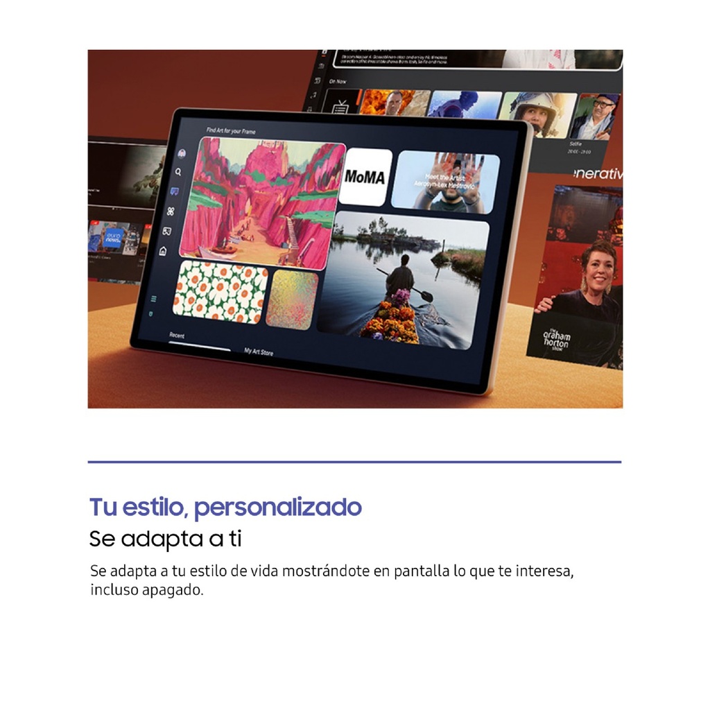 Monitor LED 27" - Samsung The Movingstyle UE27LSM7FAXXXU, QHD, Touch Interaction Movable Screen, NQ4 AI Gen2, Sistema operativo Bixby, Blanco