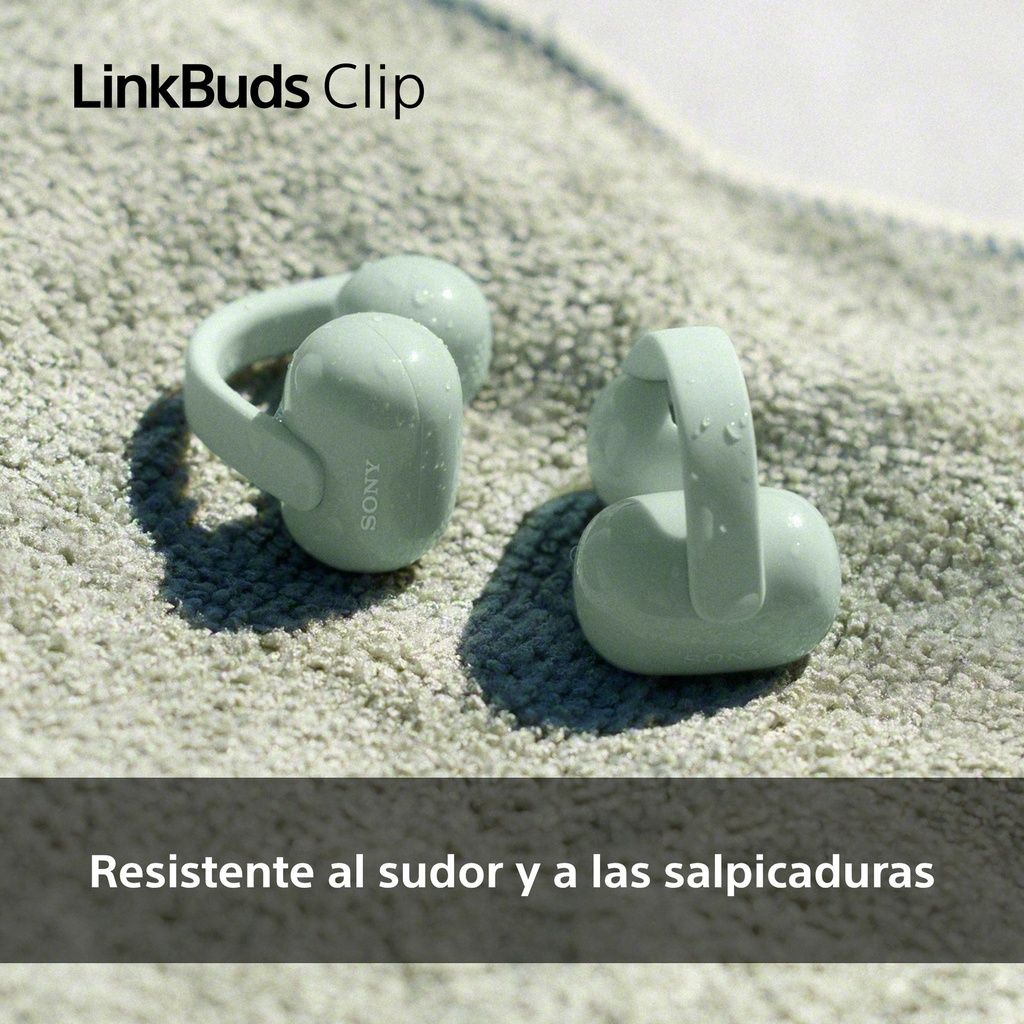 Sony LinkBuds WFLC900B Clip de estilo abierto, cómodo diseño con clip, 3 modos de escucha, IPX4, llamadas nítidas, 37 horas de batería, asistente de voz con IA, control táctil, iOS y Android