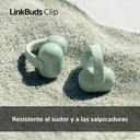 Sony LinkBuds WFLC900B Clip de estilo abierto, cómodo diseño con clip, 3 modos de escucha, IPX4, llamadas nítidas, 37 horas de batería, asistente de voz con IA, control táctil, iOS y Android
