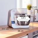 Bosch MUM5XW20, Robot de cocina con báscula1000 W, cuenco de acero inoxidable (3.9 L), juego profesional de pastelería, trituradora