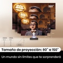 Proyector Laser Tricroma UHD 4K Smart TV Tiro corto, 80 a 150 pulgadas, 2500 Lumenes, Dolby Atmos, Dolby Vision