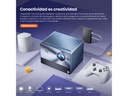 Mini Proyector Smart tV, Tricroma UHD 4K, 65 a 300 pulgadas, 1600 Lumenes, Dolby Vision-Atmos, Audio JBL,