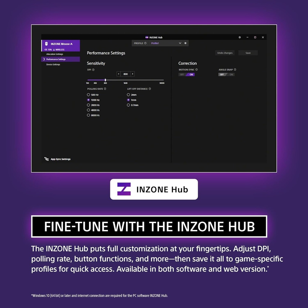 INZONE Mouse-A | Ratón gaming inalámbrico