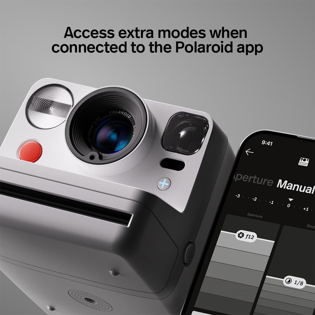 Polaroid NOW+ Gen 3, Cámara Instantánea, Conexión smartphone, enfoque auto, sistema flash,  recargable, disparador auto