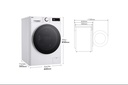 LG F4WR6009A0W, Lavadora inteligente AI Direct Drive. TurboWash 360º, Vapor, 9kg , 1400rpm Un 10% más eficiente que A, Serie 600