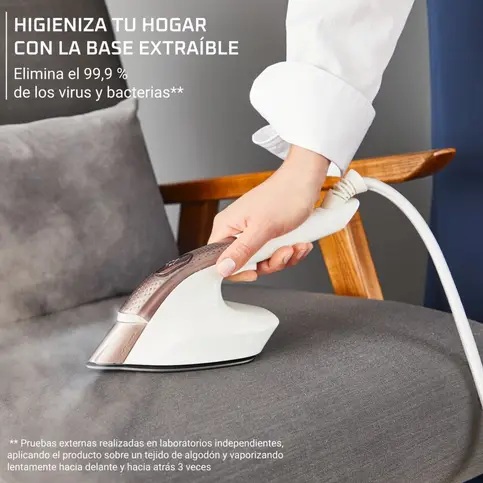 Rowenta QR1811F0, Plancha y Cepillo de vapor todo en uno, Tabla multiposición, Salida de vapor de hasta 80 g/min