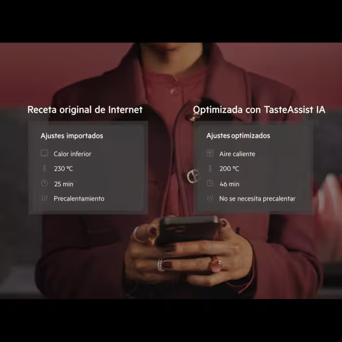 Aeg TE8PB731AB, Horno multifunción Serie 7000 MealAssist con Display CookSmart Touch 4,3 '', con WiFi