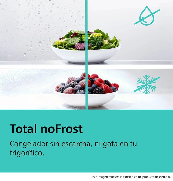 Siemens KG36NXIDF, Frigorífico combinado de libre instalación 186 x 60 cm Acero antihuellas, Total noFrost