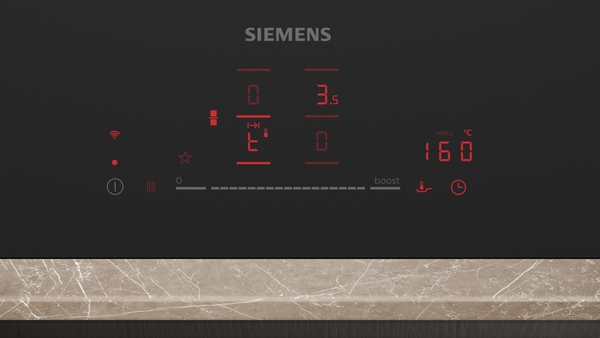 Siemens EX81AHEC1E, placa inducción, 80 cm, acabado negro mate, iQ700