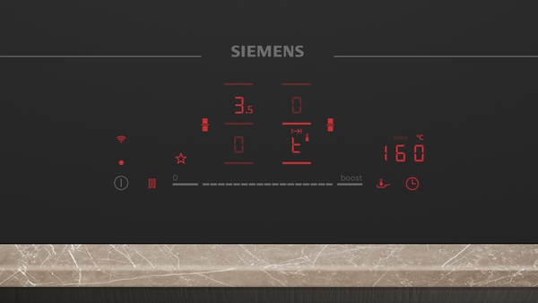 Siemens EX61AHYC1E, Placa inducción, 60 cm, Acabado negro mate, iQ700