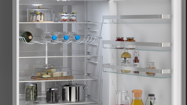 Siemens KG49NVXCG, frigorífico combinado de libre instalación, 203 x 70 cm, acero negro antihuellas, iQ300