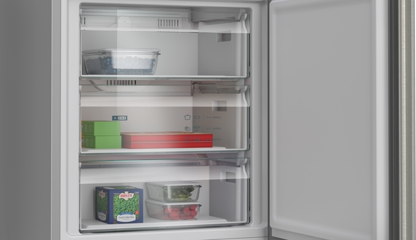 Siemens KG49NVICG, frigorífico combinado de libre instalación, 203 x 70 cm, acero inoxidable, iQ300