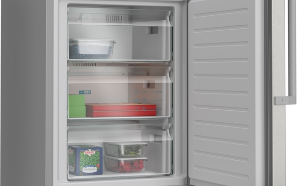 Siemens KG39NVICV, frigorífico combinado de libre instalación, 203 x 60 cm, acero inoxidable, iQ300