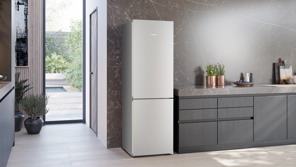 Siemens KG36NVIDG, frigorífico combinado de libre instalación, 186 x 60 cm, acero inoxidable, Siemens iQ300