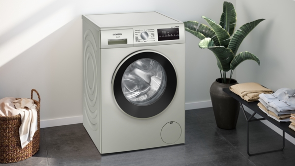 Siemens WM14N20XEP, lavadora de carga frontal, 9 kg, máx. 1400 rpm, acero mate antihuellas, iQ300
