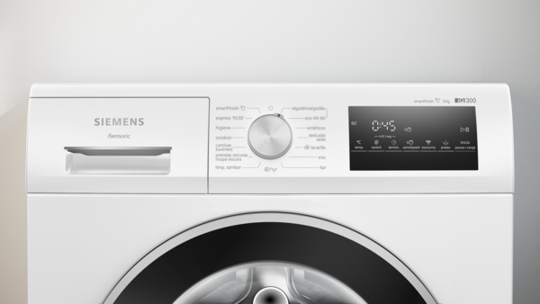 Siemens WM14N292EP, lavadora de carga frontal, 9 kg, máx. 1400 rpm, iQ300