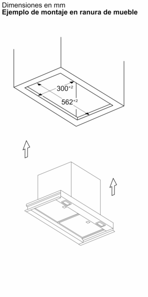 Siemens LJ67BDP60, campana decorativa integrable, 60 cm, cristal negro mate, iQ500