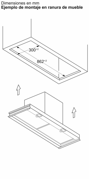 Siemens LJ95BCC60, campana decorativa integrable, 90 cm, cristal transparente, negro mate, iQ300