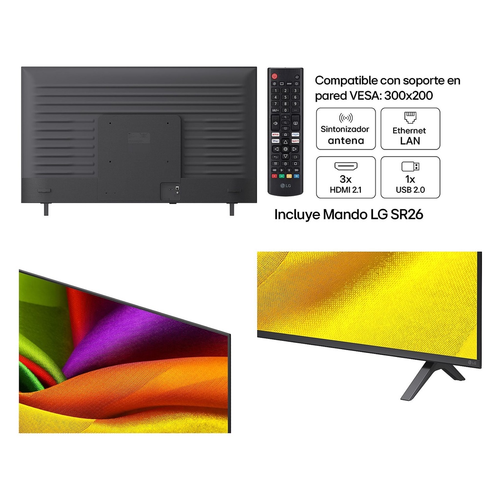 LG 43NU850B6LA, TV LED, UHD 4K, Procesador Inteligente α7 AI Processor 4K Gen9, Tecnologia nano, Smart TV Webos
