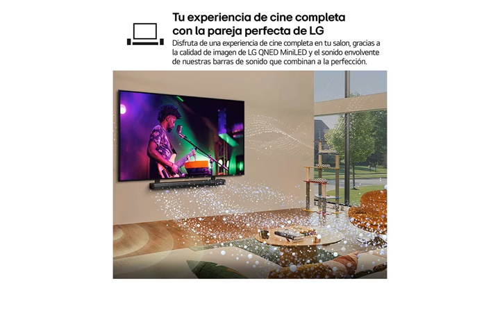 LG 75QNED70B6A, TV QNED Mini LED, UHD 4K, Procesador Inteligente α7 AI Processor 4K Gen9, Tecnologia Nano, Smart TV Web OS