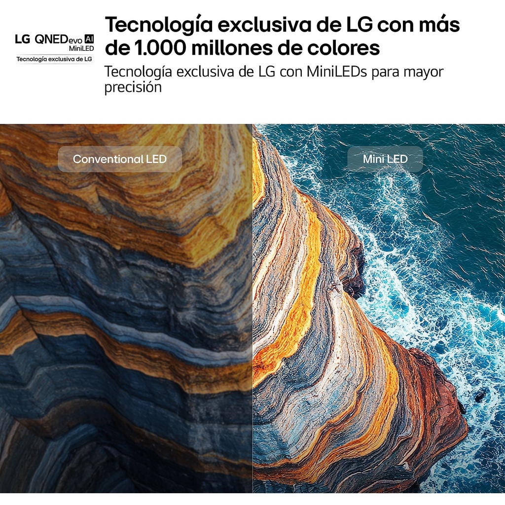 LG 50QNED81B6C, TV QNED Mini LED, UHD 4K, Procesador Inteligente α7 AI Processor 4K Gen9, Tecnologia Nano, Smart TV Web OS, Tecnologia EVO