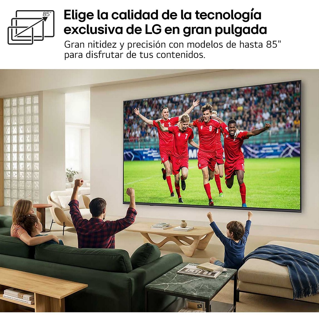 LG 55QNED81B6A, TV QNED Mini LED, UHD 4K, Procesador Inteligente α7 AI Processor 4K Gen9, Tecnologia Nano, Smart TV Web OS, Tecnologia EVO