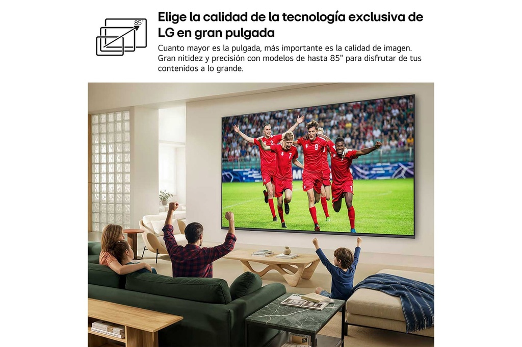 LG 75QNED81B6A, TV QNED Mini LED, UHD 4K, Procesador Inteligente α7 AI Processor 4K Gen9, Tecnologia Nano, Smart TV Web OS, Tecnologia EVO