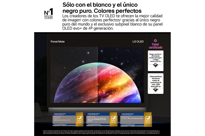 LG OLED55G64LW, TV OLED 55", 4K, 120Hz, procesador 4K IA α11 Gen3, Smart TV