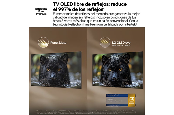 LG OLED55G64LW, TV OLED 55", 4K, 120Hz, procesador 4K IA α11 Gen3, Smart TV