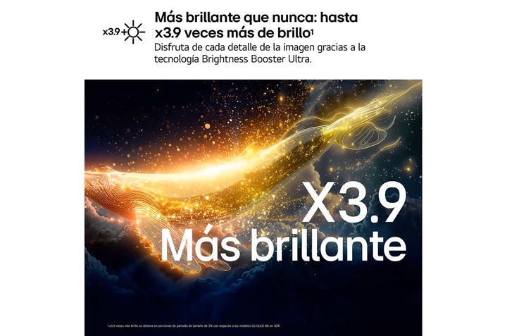LG OLED55G64LW, TV OLED 55", 4K, 120Hz, procesador 4K IA α11 Gen3, Smart TV