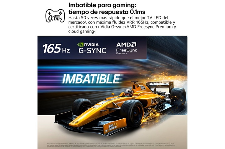 LG OLED55G64LW, TV OLED 55", 4K, 120Hz, procesador 4K IA α11 Gen3, Smart TV