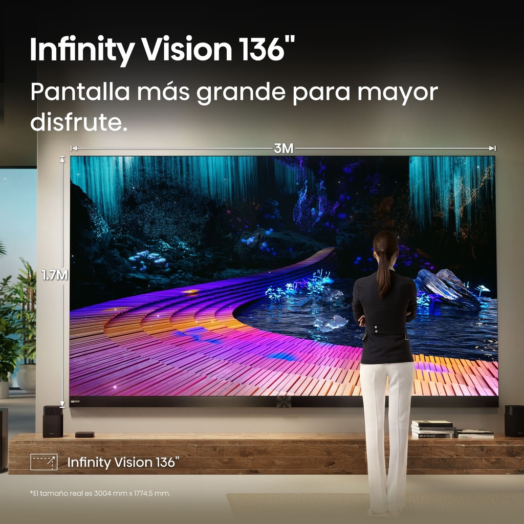 HISENSE MX MicroLED TV 136MX, Tecnología MicroLED, 4K 120 Hz nativos