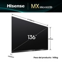 HISENSE MX MicroLED TV 136MX, Tecnología MicroLED, 4K 120 Hz nativos