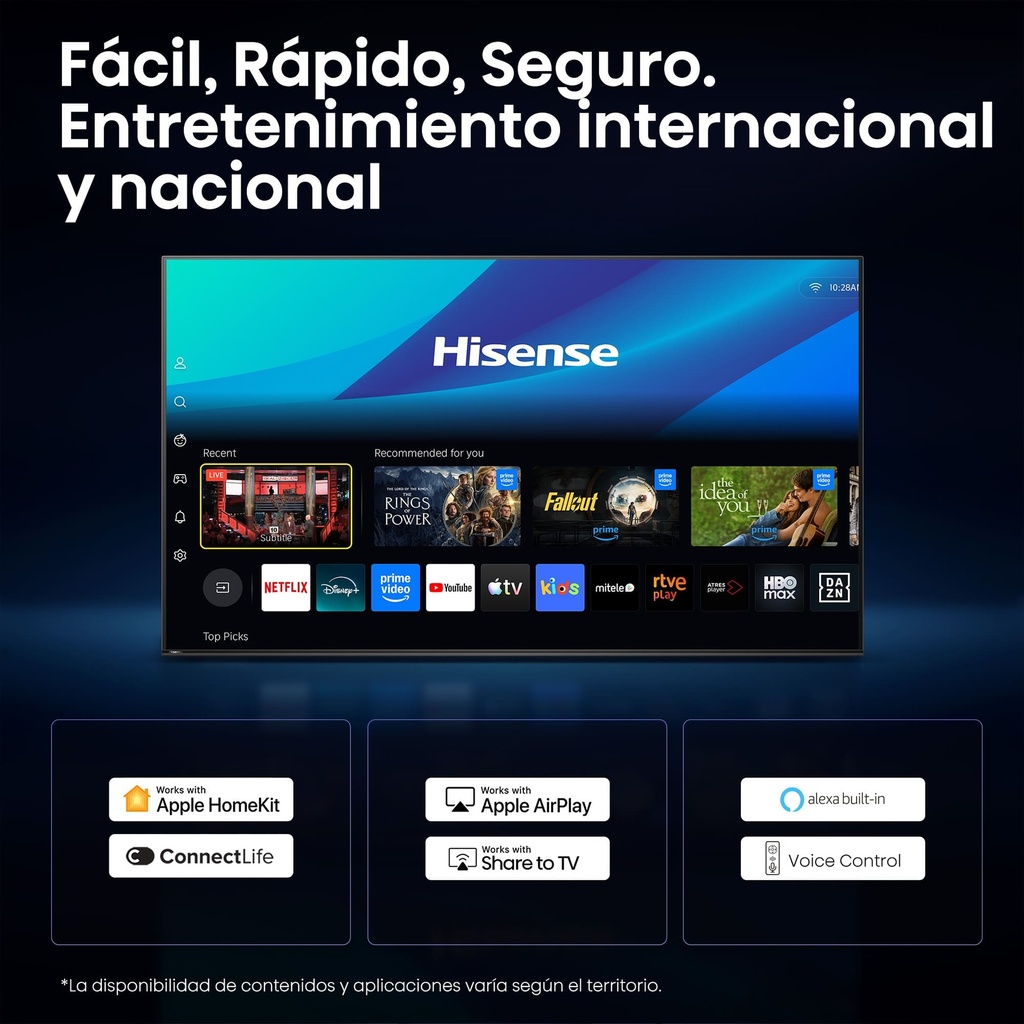 HISENSE E7 QLED TV 65S7S, 4K, Hi-QLED Color