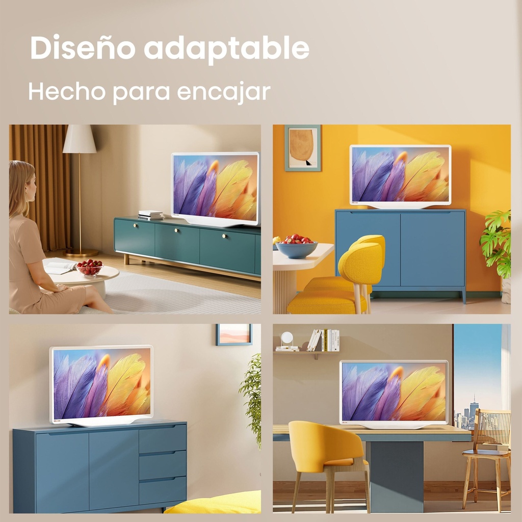 HISENSE Deco TV 32S5Q, QLED Quantum Dot colour 32″ Pulgadas, Peana central con estilo