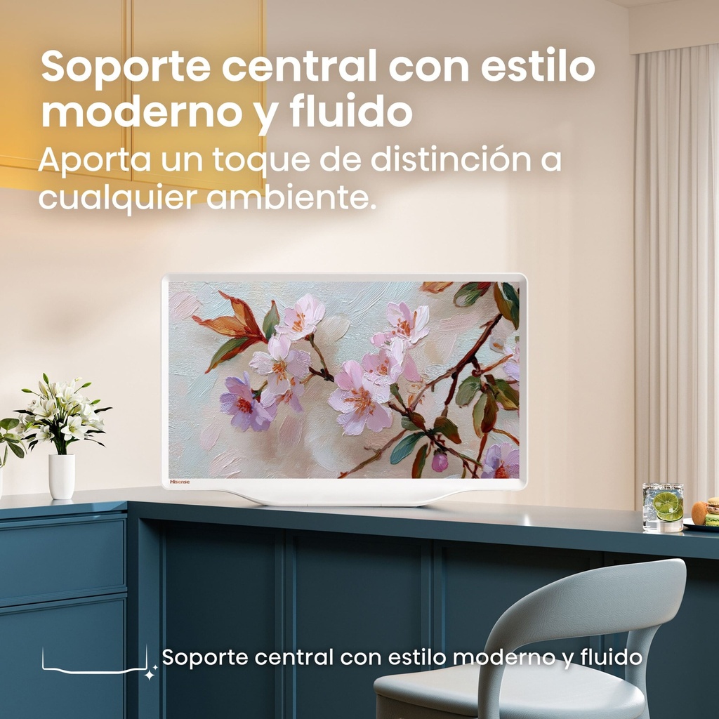 HISENSE Deco TV 43S5Q, QLED Quantum Dot colour 32″ Pulgadas, Peana central con estilo