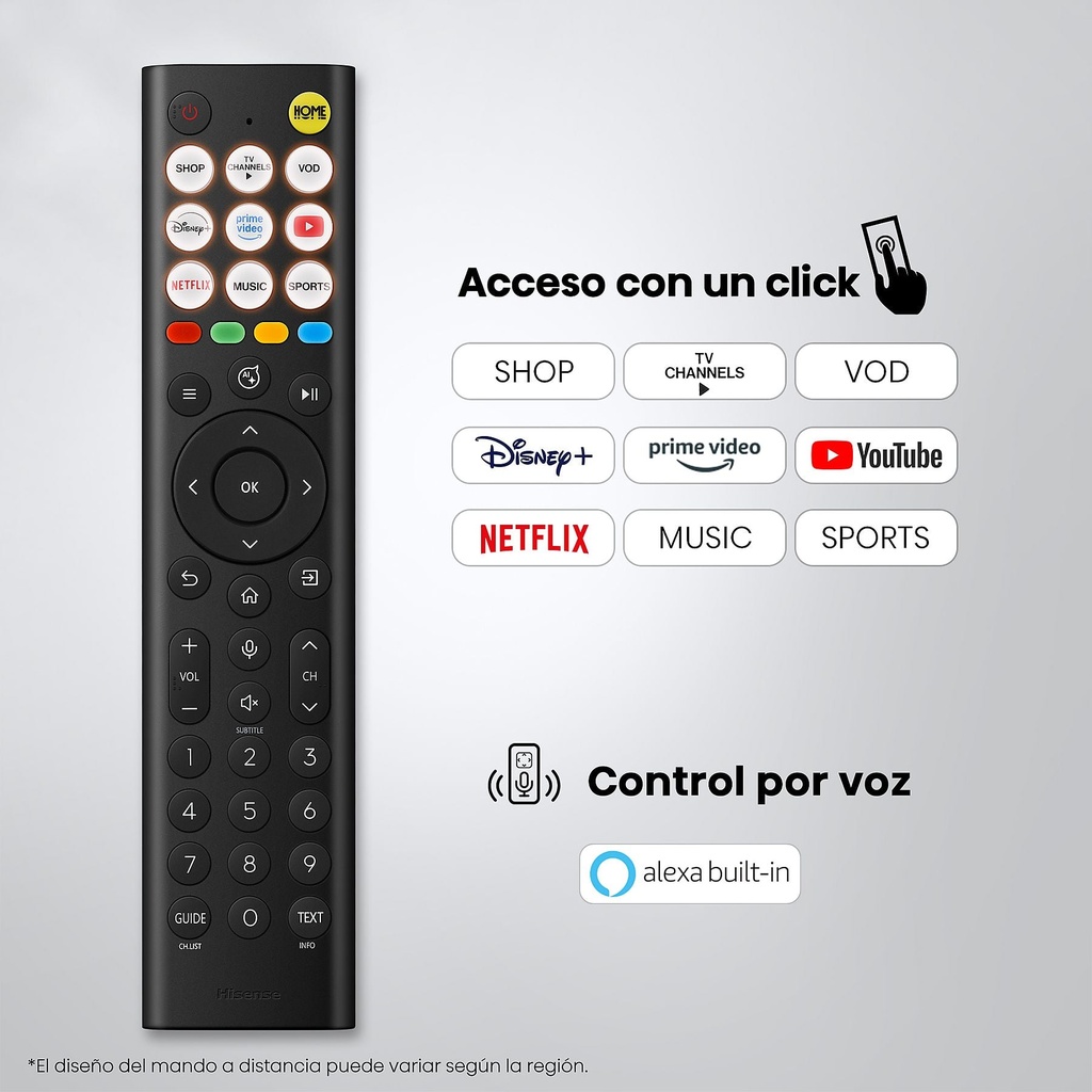 Hisense Mini LED TV 65E8S, UHD 4K, Quad Core / MT9618, Total HDR, Subwoofer integrado