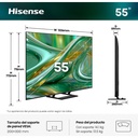 Hisense Mini LED TV 55E8S, UHD 4K, Quad Core / MT9618, Total HDR, Subwoofer integrado