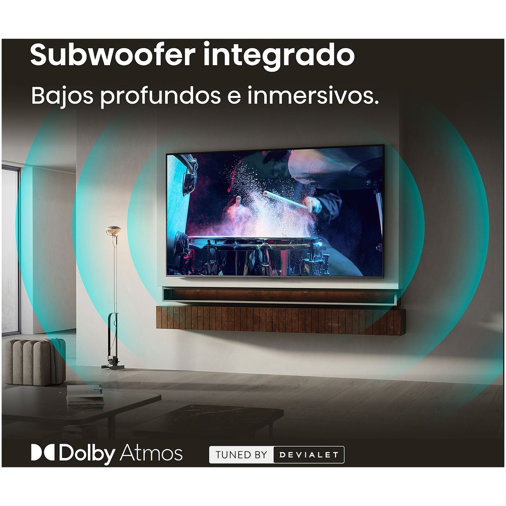 Hisense Mini LED TV 50E8S, UHD 4K, Quad Core / MT9618, Total HDR, Subwoofer integrado