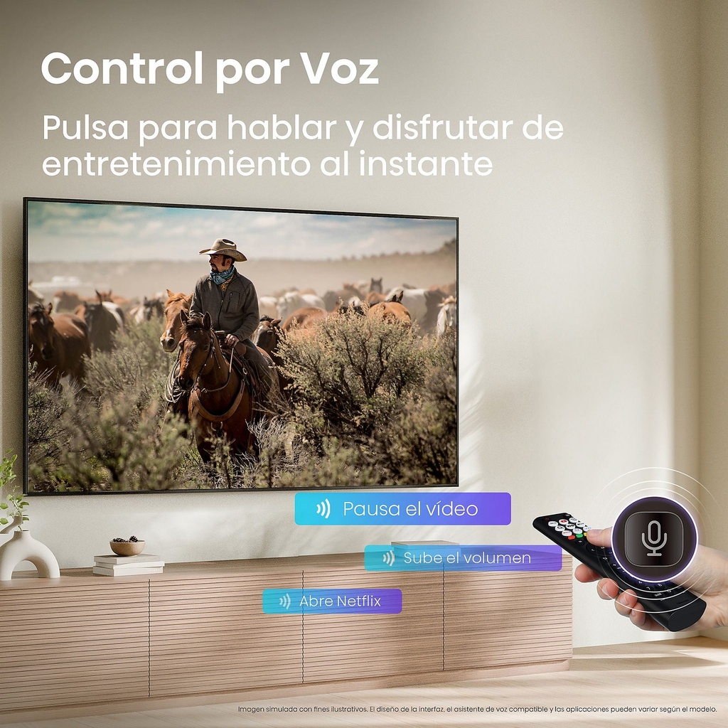 Hisense QLED TV 65A6S, Escalador 4K IA, Control por voz, Smooth Motion IA