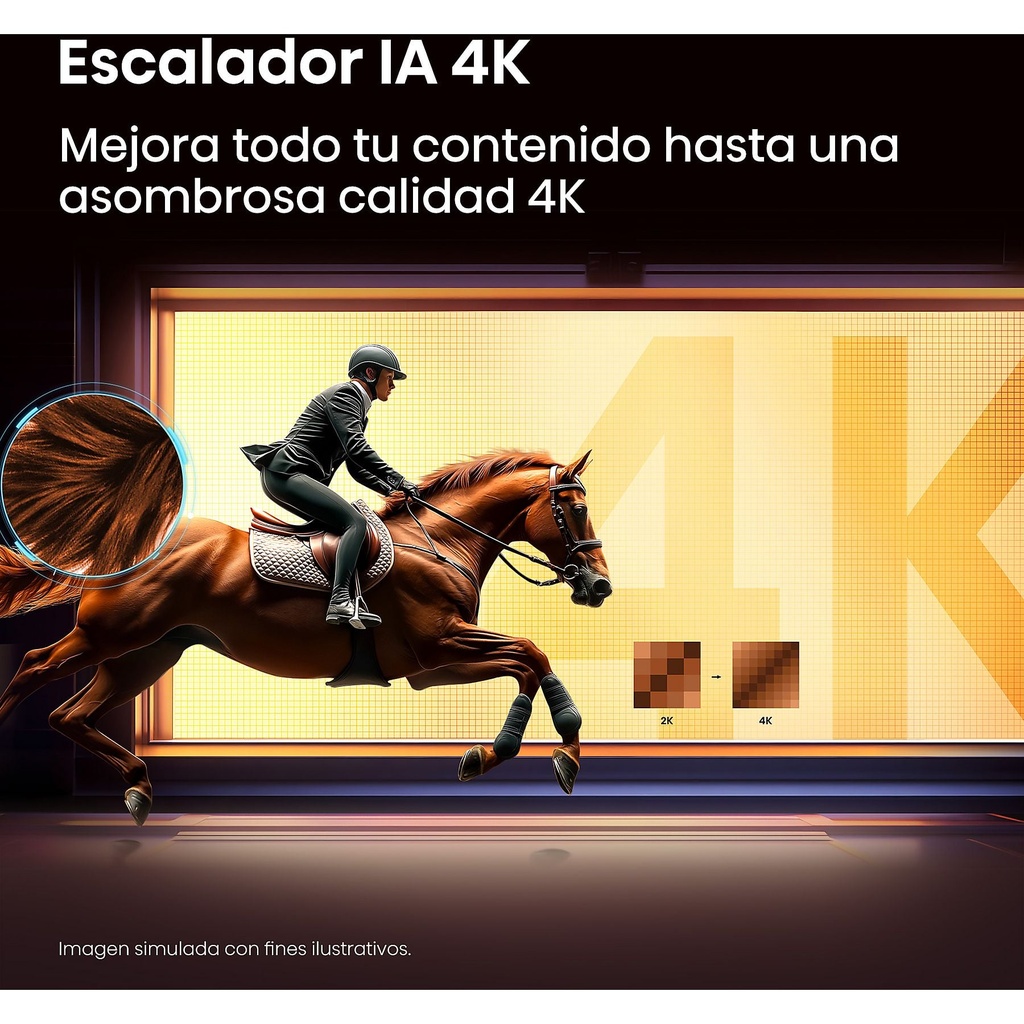 Hisense QLED TV 43A6S, Escalador 4K IA, Control por voz, Smooth Motion IA