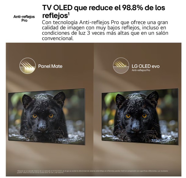 LG OLED97G64LW, TV OLED 65", 4K, 120Hz, procesador 4K IA α11 Gen3, Smart TV