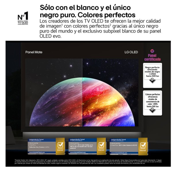 LG OLED77G64LW, TV OLED 65", 4K, 120Hz, procesador 4K IA α11 Gen3, Smart TV