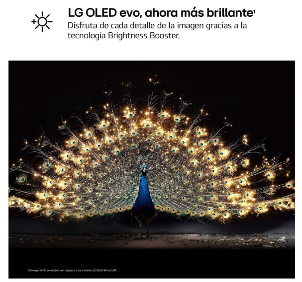 LG OLED77G64LW, TV OLED 65", 4K, 120Hz, procesador 4K IA α11 Gen3, Smart TV