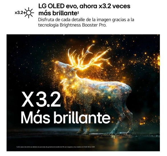 LG OLED65C64LA, TV OLED 65", 4K, procesador 4K AI α11 Gen3, Smart TV Web OS