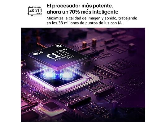 LG OLED83C64LA, TV OLED 83", 4K, procesador 4K AI α11 Gen3, Smart TV Web OS