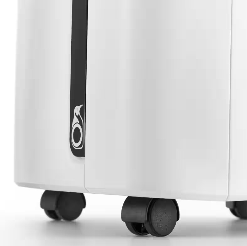 DeLonghi Pinguino PACEX100SILENT, aire acondicionado portátil, panel de control LED, solo ventilador y de deshumidificación, 32l en 24h, Clase A++