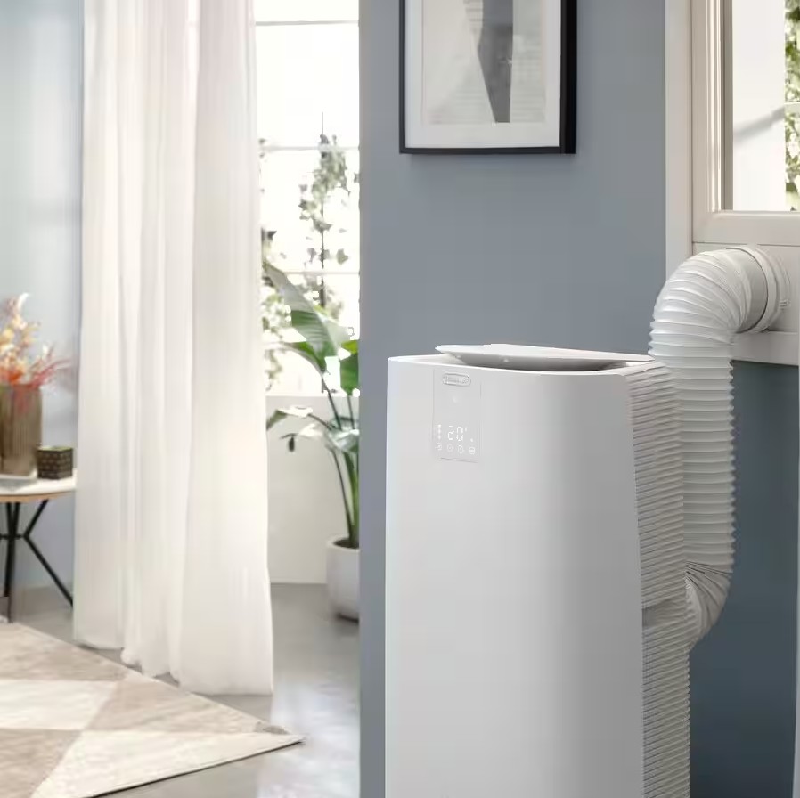 DeLonghi Pinguino GentleJet, aire acondicionado portátil, aparato 3 en 1: ventilador, aire acondicionado y deshumidificador, hasta 100 m³, Clase A